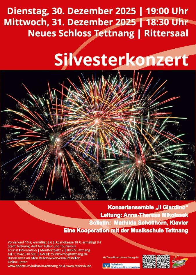 Silvesterkonzert "Il Giardino" @ Rittersaal des Neuen Schlosses Tettnang